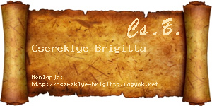 Csereklye Brigitta névjegykártya